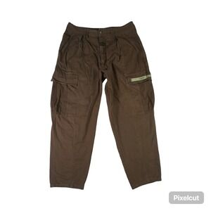 Vintage Jordache Standard Equipment Cargo Pants Mens 38x34 Brown Cotton Retro